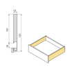 Szuflada Emuca L-500 H-131 Średnia z systemem cichego domyku Szaro-antracytowa zewnętrzna 40 kg Vertex 3D