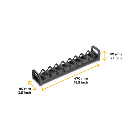 Uchwyt na miski Orderbox do szuflady, 90x470 mm, Szaro-antracytowy Emuca