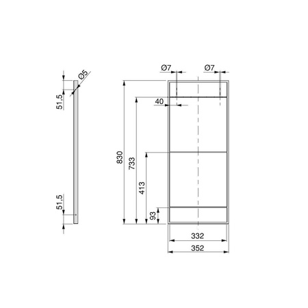 Stalowy stelaż do szafki czarny wysokość 830 mm Ladder 