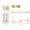 Zestaw systemu Placard 81 do drzwi przesuwnych z cichym domykiem do 30 kg 18 mm profil Wave Emuca