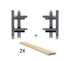 Zestaw do budowy panelu z ruchomych deseczek na wysokość 19cm system antracyt plus 2 deski o długości 100cm i grubości 2cm