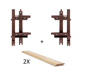 Zestaw do budowy panelu z ruchomych deseczek na wysokość 19cm system brązowy plus 2 deski o długości 100cm i grubości 2cm