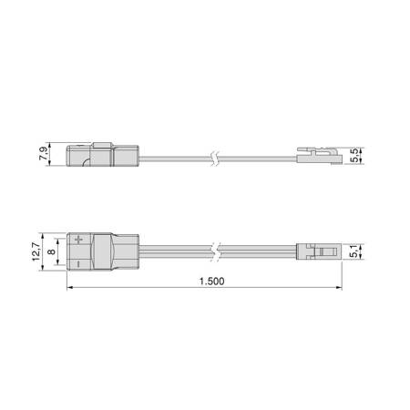 Kabel LED Lynx H 24V DC 1,5 m 10szt. Emuca