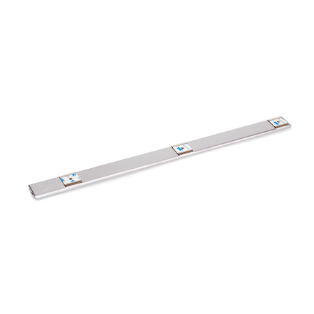 Półka drewniana dębowa 100x25x2cm w zestawie z lampą LED Kaus 60 cm z czujnikiem zbliżeniowym Anodyzowany mat