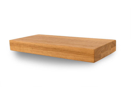 Półka drewniana dębowa 50x20x2cm w zestawie z białym uchwytem Shelf