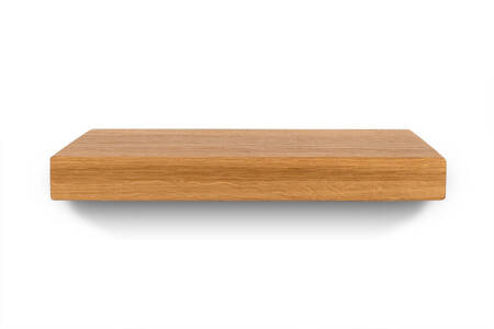 Półka drewniana dębowa 60x20x2cm w zestawie z białym uchwytem Shelf