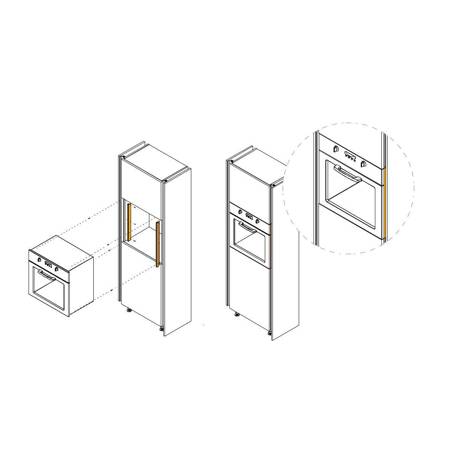 Profil Gola do piekarnika 580 mm Anodyzowany mat 1 szt.