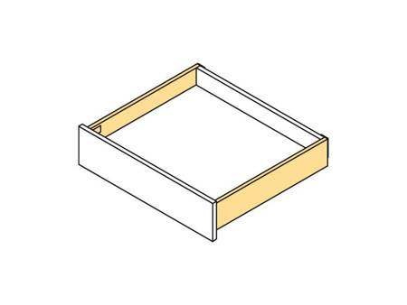 Szuflada Emuca L-500 H-93 Niska z systemem cichego domyku Biała zewnętrzna 40 kg Vertex 3D