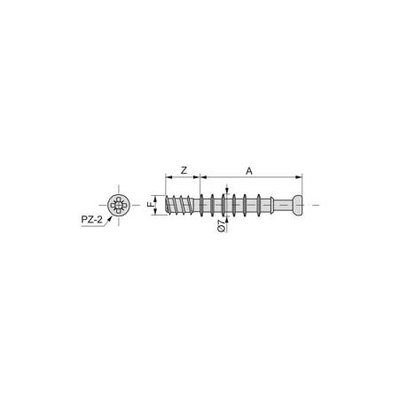 Trzpień do złącza mimośrodowego 23x8 mm M6